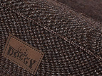 DOGGY Hundebett und Katzenbett XL 96x62 cm Braun mit abnehmbarem Bezug und OEKO-TEX Zertifizierung – Bild 1 von 2