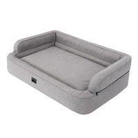 Produktbild von DOGGY Hundebett und Katzenbett XL 96x62 cm Grau mit abnehmbarem Bezug und OEKO-TEX Zertifizierung