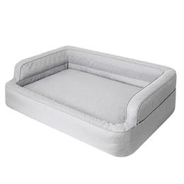 DOGGY Hundebett und Katzenbett XXL 117x79 cm Grau mit abnehmbarem Bezug OEKO-TEX zertifiziert – Bild 1 von 3