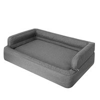 Produktbild von DOGGY Hundebett und Katzenbett XXL 117x79 cm Grau mit abnehmbarem Bezug OEKO-TEX zertifiziert