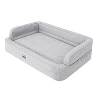 Produktbild von DOGGY Hundebett und Katzenbett XXL 117x79 cm Grau mit abnehmbarem OEKO-TEX Bezug - 117 cm