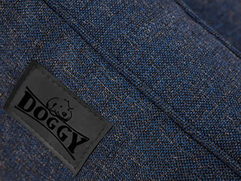 DOGGY Hundebett und Katzenbett XXL 117x79 cm Navy Blau mit abnehmbarem Bezug und OEKO-TEX Standard – Bild 1 von 2