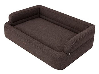 DOGGY Hundebett und Katzenbett XXL Braun mit abnehmbarem Bezug 117x79 cm – Bild 1 von 3