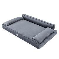 Produktbild von DOGGY Hundebett XL aus Velours in Grau 99 x 66 cm mit OEKO-TEX Zertifizierung