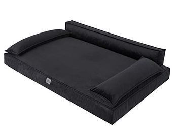 DOGGY Hundebett XL Schwarz OEKO-TEX Hundesofa 99 x 66 cm – Bild 1 von 5