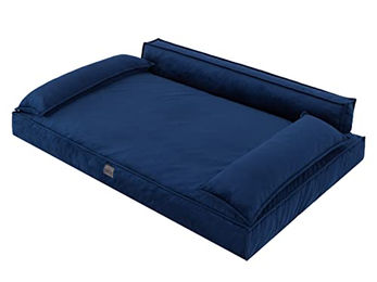 DOGGY Hundebett XXL Hundecouch in Navy Blau 120 x 77 cm mit OEKO-TEX Standard – Bild 1 von 5