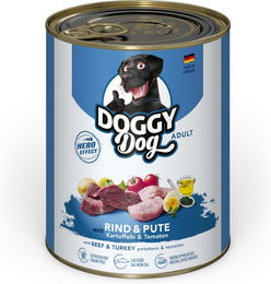 Produktbild von DOGGY Hundefutter Adult Rind und Pute Stückchen in Sauce getreidefrei und glutenfrei 6 x 800 g - 6 x 800 g