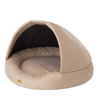 Produktbild von DOGGY Hundehöhle und Hundebett für Hunde und Katzen OEKO-TEX Beige 80 x 80 x 62 cm