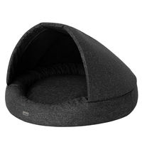 Produktbild von DOGGY Hundehöhle und Hundebett für Hunde und Katzen Schwarz 80 x 80 x 62 cm OEKO-TEX zertifiziert