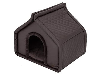 DOGGY Hundehütte und Katzenhöhle Braun OEKO-TEX 42 x 32 cm - 42 cm – Bild 1 von 7