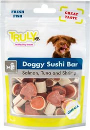 Produktbild von DOGGY Hundesnack Doggy Sushi Bar mit Thunfisch, Lachs und Garnele für erwachsene Hunde 90g