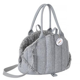 DOGGY Hundetasche Transportbox aus Stoff Grau 38x24x28 cm OEKO-TEX zertifiziert – Bild 1 von 4