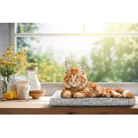 Produktbild von DOGGY Katzen Fensterliege mit rutschfestem Katzenkissen und waschbarem Stoffbezug in Grau 60x25 cm