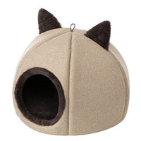 Produktbild von DOGGY Katzenhöhle mit Kissen und Spielball in Beige Gr. 2 45 x 33 cm
