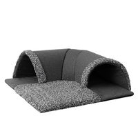 Produktbild von DOGGY Katzenhöhle mit Polsterschaum OEKO-TEX Schwarz Grau