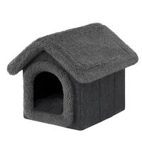 Produktbild von DOGGY Katzenhöhle und Hundehöhle aus Plüsch in Schwarz, Größe S
