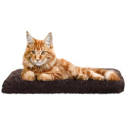 DOGGY Katzenkissen aus Plüsch in Braun mit OEKO-TEX Standard - 50 cm – Bild 1 von 9