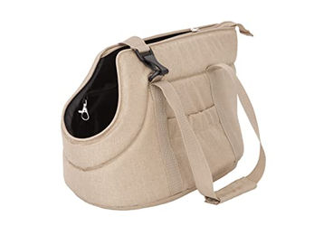 DOGGY Transportbox Hundetasche und Katzentasche aus Stoff in Beige XL – Bild 1 von 3