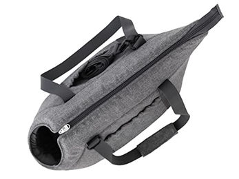 DOGGY Transportbox Hundetasche und Katzentasche aus Stoff in Graphit Grau XL 30 x 50 x 32 cm – Bild 1 von 3