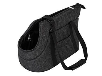 DOGGY Transportbox und Hundetasche für Hunde und Katzen Schwarz Größe L 25 x 43 x 27 cm mit Seitentaschen und verstellbarem Schultergurt – Bild 1 von 3