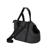 Produktbild von DOGGY Transporttasche für Hunde und Katzen Schwarz XL 30 x 50 x 32 cm aus Stoff mit Seitentaschen und verstellbarem Schultergurt