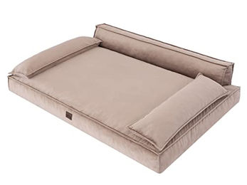 DOGGY XXL Hundebett OEKO-TEX-zertifiziert Beige 120 x 77 cm – Bild 1 von 5
