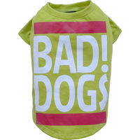 Produktbild von DoggyDolly Hund T-Shirt Bad Dogs Baumwolle Grün Gelb Größe XS