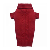 Produktbild von DoggyDolly Hunde Strickpullover aus Baumwolle Weinrot Größe S