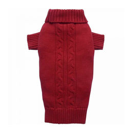 Produktbild von DoggyDolly Hunde Strickpullover aus Baumwolle Weinrot XXL