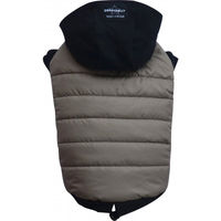 Produktbild von DoggyDolly Hundemantel PulliParka wasserabweisend mit Kapuze Cappuccino-Schwarz XS