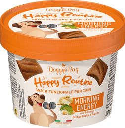DoggyeBag Happy Routine Morning Energy Funktionssnack für Hunde mit Ginseng und Ginkgo Biloba, glutenfrei, 150 g – Bild 1 von 3