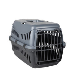 DOGI Transportbox für Hunde und Katzen aus Kunststoff in Grau Schwarz Größe M – Bild 1 von 7