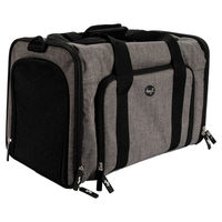 Produktbild von Dogit Explorer erweiterbare Transportbox für kleine Hunde in Grau aus Polyester Größe S