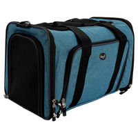 Produktbild von Dogit Explorer erweiterbare Transportbox für kleine Tiere Blau Polyester Größe S