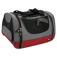 Produktbild von Dogit Explorer Transportbox für kleine Tiere aus Polyester in Rot/Grau