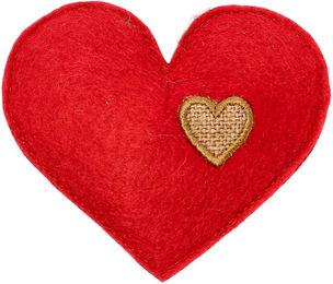 Produktbild von Dogman Katzenspielzeug Valle Heart aus Filz in Rot