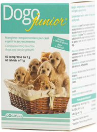 Produktbild von Dogoteka DogoJunior Gelenk-Supplement für Katzen und Hunde mit Fischgeschmack 60 Tabletten
