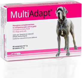 Produktbild von Dogoteka MultiAdapt Nahrungsergänzung für Hunde und Katzen zur Immunstärkung sowie für Haut und Fell 60 Stück