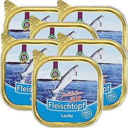 Produktbild von DOGREFORM Fleischtopf Schälchen PUR Lachs getreidefrei und glutenfrei 6x200g - 6 x 200 g