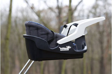 Dogrider Mini Fahrradkorb für Hunde in Grau – Bild 1 von 4