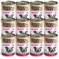 Produktbild von Dogs'n Tiger Abendbrot Hund Lamm Stückchen in Sauce mit hohem Fleischanteil 12x400 g - 12 x 400 g