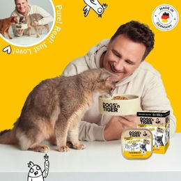 Dogs'n Tiger Adult Nassfutter für Katzen Huhn mit Rind und Karotten in Sauce 12x100 g – Bild 1 von 2