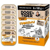 Produktbild von Dogs'n Tiger Adult Nassfutter Katze Geflügel und Kürbis Stückchen in Sauce getreidefrei 100 g