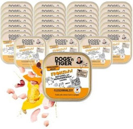 Dogs'n Tiger Adult Nassfutter Katze Geflügel und Kürbis Stückchen in Sauce Getreidefrei 32x100 g – Bild 1 von 3