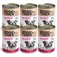 Produktbild von Dogs'n Tiger Adult Premium Nassfutter für Hunde Abendbrot Lamm mit Pastinake 6x400g getreidefrei mit hohem Fleischanteil - 6 x 400 g