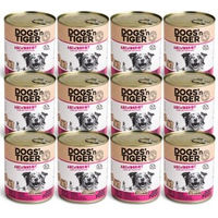 Produktbild von Dogs’n Tiger Adult Premium Nassfutter für Hunde Abendbrot Lamm und Pastinake mit hohem Fleischanteil 12x 800 g - 12 x 800 g