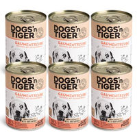 Produktbild von Dogs'n Tiger Adult Premium Nassfutter für Hunde Geflügel Getreidefrei 6x 400g - 6 x 400 g