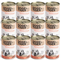 Produktbild von Dogs’n Tiger Adult Premium Nassfutter für Hunde Geflügel Getreidefrei mit hohem Fleischanteil 12x 400g - 12 x 400 g