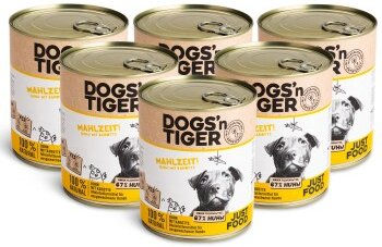 Dogs'n Tiger Adult Premium Nassfutter für Hunde Huhn mit hohem Fleischanteil ohne Zucker 6x800g - 6 x 800 g – Bild 1 von 7