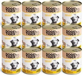 Dogs'n Tiger Adult Premium Nassfutter für Hunde mit Huhn, hoher Fleischanteil, 12x 800 g - 12 x 800 g – Bild 1 von 4